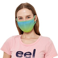 Gradient Blue Green Crease Cloth Face Mask (adult) by ddcreations