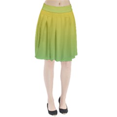 Gradient Yellow Green Pleated Skirt by ddcreations