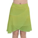 gradient yellow green Chiffon Wrap Front Skirt View1