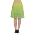 gradient yellow green Chiffon Wrap Front Skirt View2