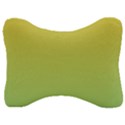 gradient yellow green Velour Seat Head Rest Cushion View1