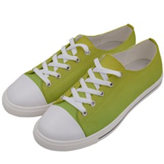 Gradient Yellow Green Men s Low Top Canvas Sneakers by ddcreations