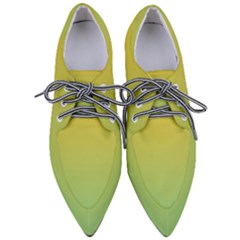 Gradient Yellow Green Pointed Oxford Shoes by ddcreations