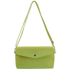 Gradient Yellow Green Removable Strap Clutch Bag by ddcreations