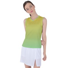 Gradient Yellow Green Women s Sleeveless Sports Top