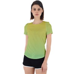 Gradient Yellow Green Back Cut Out Sport Tee by ddcreations