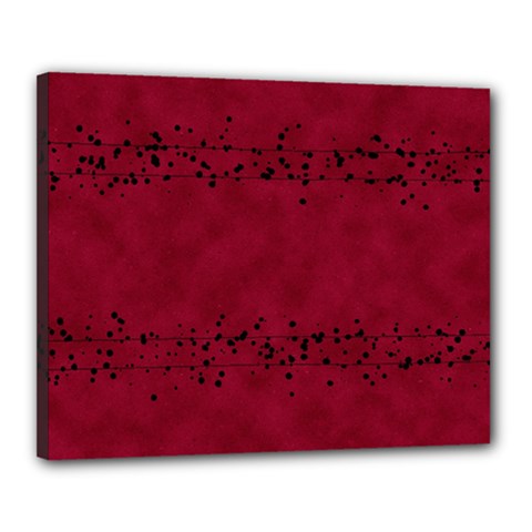 Black Splashes On Red Background Canvas 20  X 16  (stretched) by SychEva