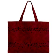 Black Splashes On Red Background Zipper Mini Tote Bag by SychEva