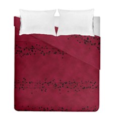 Black Splashes On Red Background Duvet Cover Double Side (full/ Double Size) by SychEva