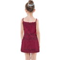 Black Splashes On Red Background Kids  Summer Sun Dress View2