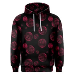 Red Sponge Prints On Black Background Men s Overhead Hoodie by SychEva