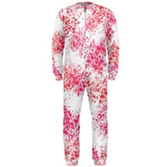 Red Splashes On A White Background Onepiece Jumpsuit (men)  by SychEva