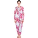 Red Splashes On A White Background OnePiece Jumpsuit (Ladies)  View1