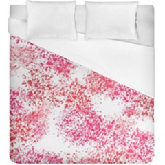 Red Splashes On A White Background Duvet Cover (king Size) by SychEva