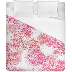 Red Splashes On A White Background Duvet Cover (california King Size) by SychEva