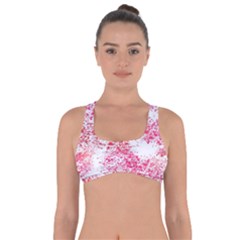 Red Splashes On A White Background Got No Strings Sports Bra by SychEva