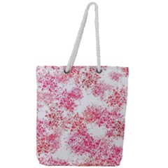 Red Splashes On A White Background Full Print Rope Handle Tote (large) by SychEva