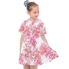 Red Splashes On A White Background Kids  Sailor Dress by SychEva