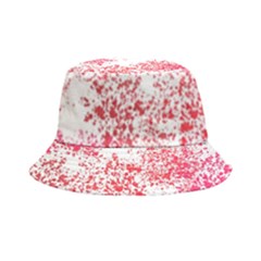 Red Splashes On A White Background Bucket Hat by SychEva