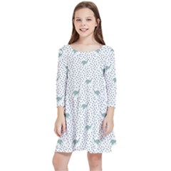 Dino Test Kids  Quarter Sleeve Skater Dress