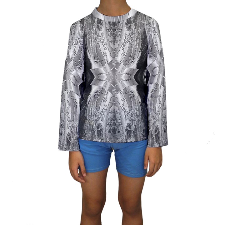 Compressed Carbon Kids  Long Sleeve Swimwear