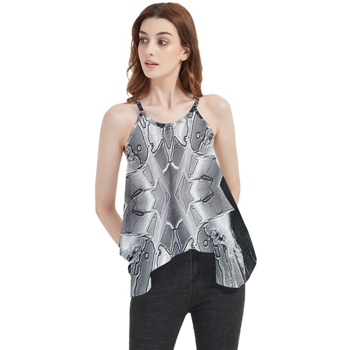 Compressed Carbon Flowy Camisole Tank Top