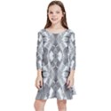 Compressed Carbon Kids  Quarter Sleeve Skater Dress View1