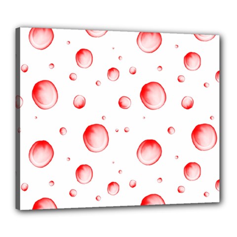 Red Drops On White Background Canvas 24  X 20  (stretched) by SychEva