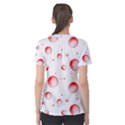 Red Drops On White Background Women s Sport Mesh Tee View2