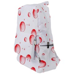 Red Drops On White Background Travelers  Backpack by SychEva