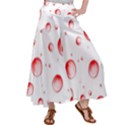 Red Drops On White Background Satin Palazzo Pants View1