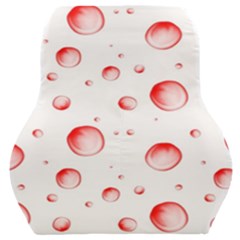 Red Drops On White Background Car Seat Back Cushion  by SychEva