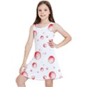 Red Drops On White Background Kids  Lightweight Sleeveless Dress View1