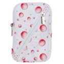 Red Drops On White Background Belt Pouch Bag (Small) View1