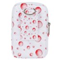 Red Drops On White Background Belt Pouch Bag (Small) View2