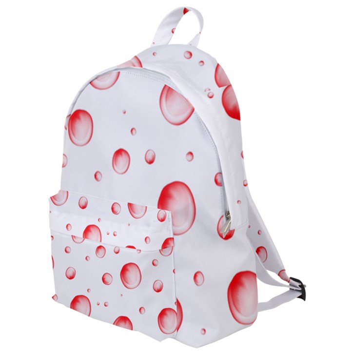 Red Drops On White Background The Plain Backpack