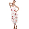 Red Drops On White Background Layered Bottom Dress View1