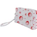 Red Drops On White Background Wristlet Pouch Bag (Small) View1