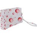 Red Drops On White Background Wristlet Pouch Bag (Small) View2