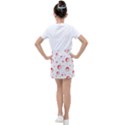 Red Drops On White Background Kids  Tennis Skirt View2