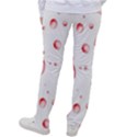 Red Drops On White Background Women s Casual Pants View2