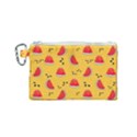 Slices Of Juicy Red Watermelon On A Yellow Background Canvas Cosmetic Bag (Small) View1