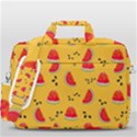 Slices Of Juicy Red Watermelon On A Yellow Background MacBook Pro Shoulder Laptop Bag  View3