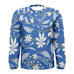 Folk Flowers Pattern Men s Long Sleeve Tee by Eskimos