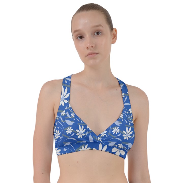 Folk flowers pattern Sweetheart Sports Bra