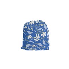 Folk Flowers Pattern Drawstring Pouch (xs) by Eskimos