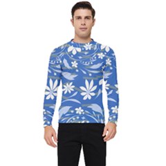 Folk Flowers Pattern Men s Long Sleeve Rash Guard by Eskimos