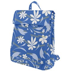 Folk Flowers Pattern Flap Top Backpack