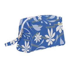 Folk Flowers Pattern Wristlet Pouch Bag (medium) by Eskimos