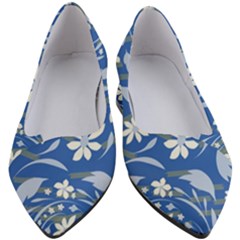 Folk Flowers Pattern Women s Block Heels 